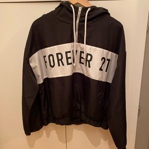 Forever 21 quarter zip windbreaker